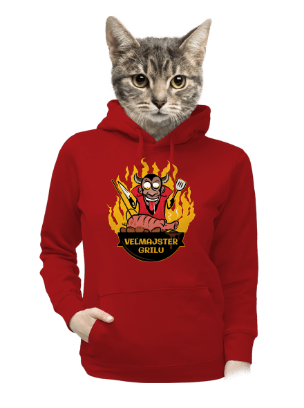 Veľmajster grilu dámska mikina klokanka Red Mal
