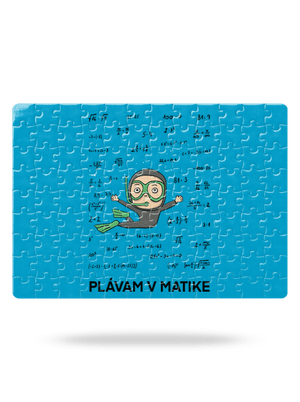 Plávam v matike puzzle White