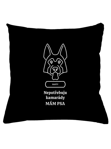 Nemôžem, mám psa vankúš Black