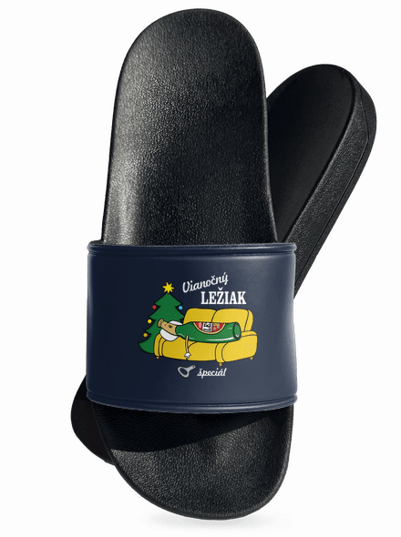 Vianočný ležiak šľapky Navy