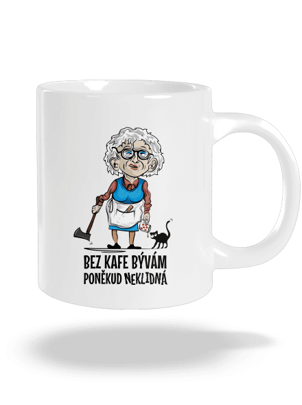 Neklidná bez kafe veľký hrnček White