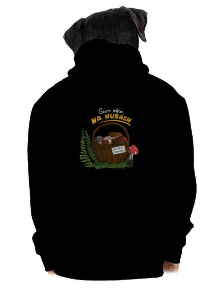 Na hubách pánska mikina na zips Black