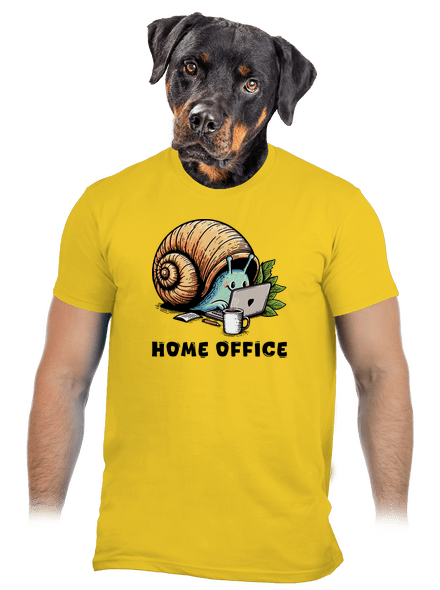 Slimákov home office pánske tričko Gold