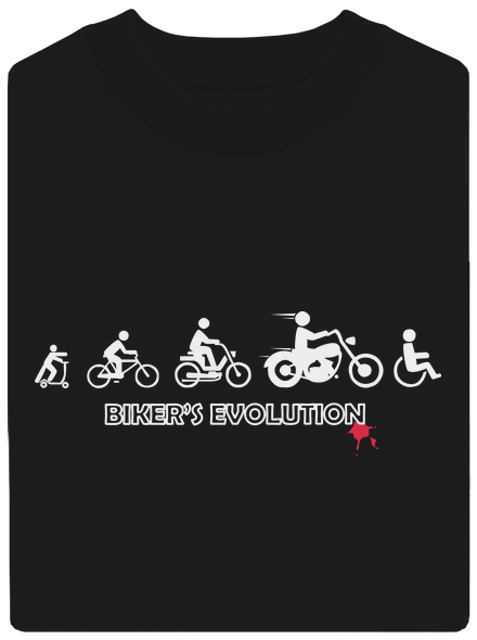 Biker’s Evolution unisex mikina bez kapucne Black