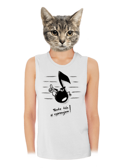 Tón dámske tielko voľné White