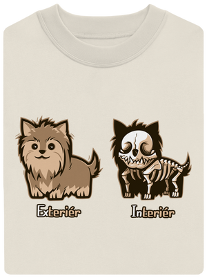 Teriér unisex mikina bez kapucne Off White