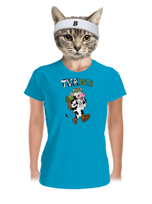 Tur na cestách dámske športové tričko Blue Atol