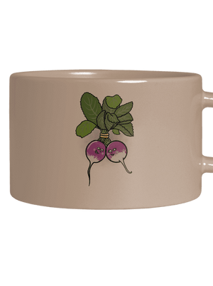 Reďkovky vo zväzku hrnček makronka Brown Macaron