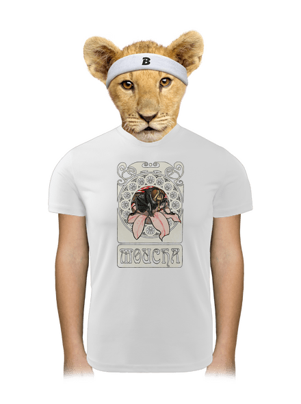 Mucha detské športové tričko White