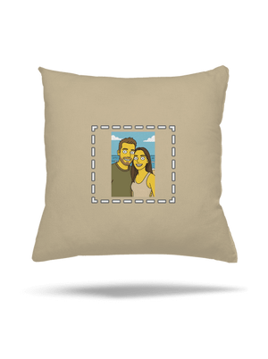 Simpsonovi z vlastnej fotky vankúš Beige