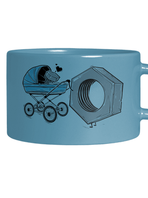 Správna matka hrnček makronka Blue Macaron