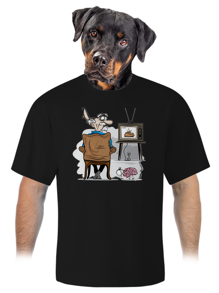 TV News unisex tričko oversized Black