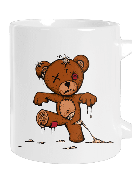 Zombie teddy veľký hrnček White