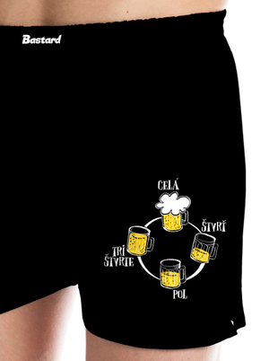 Pivné hodiny pánske trenky Black