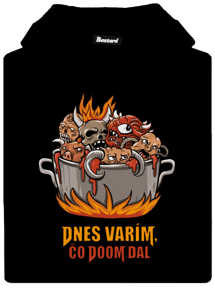 Čo Doom dal dámska mikina klokanka Black