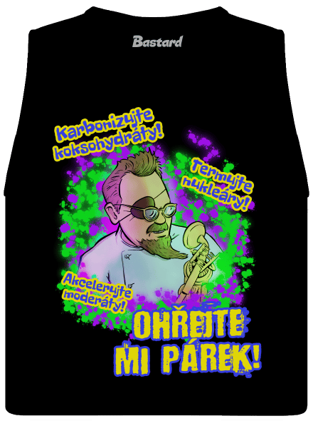 Ohřejte mi párek dámske tielko voľné Black