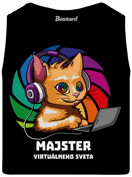 Majster virtuálneho sveta pánske tielko Black