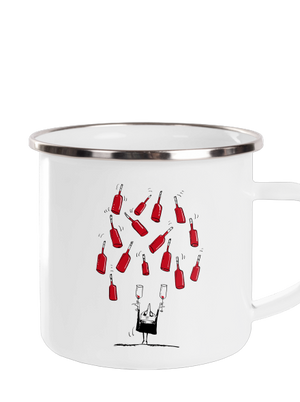 Šťastný vinár plecháčik White