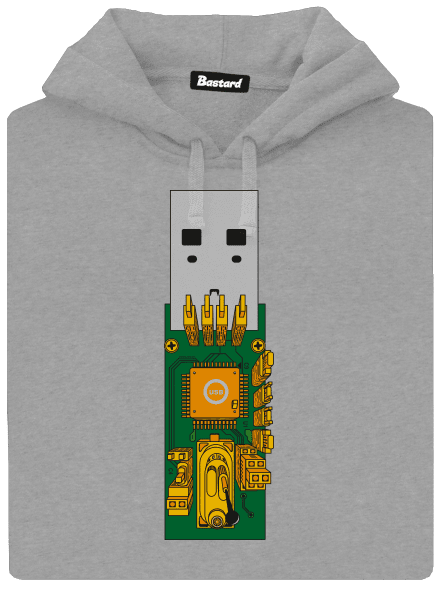 USB city pánska mikina klokanka Light Melange