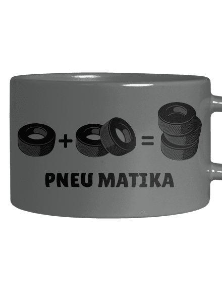 Pneu Matika hrnček makronka Grey Macaron