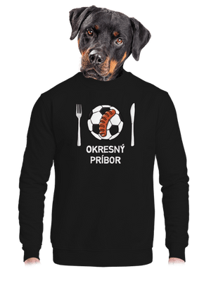 Okresný príbor unisex mikina bez kapucne Black