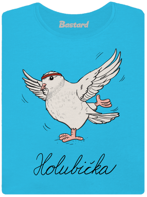 Holubička dámske tričko s lemom Blue Atol