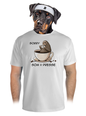 V presse pánske športové tričko White