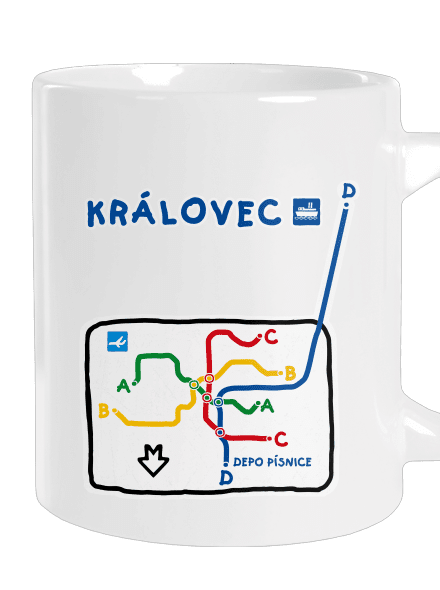 Metro Královec veľký hrnček White