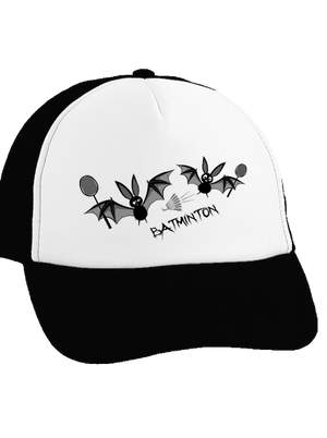 Batminton šiltovka truckerka Black cap
