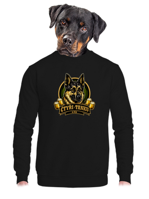 Čtyři z tanku a pes unisex mikina bez kapucne Black