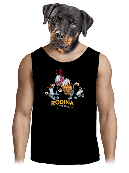 Rodina je základom pánske tielko Black