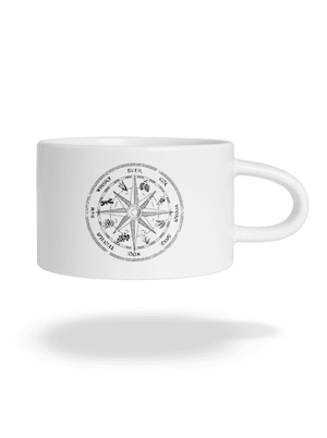 Alkoholický kompas hrnček makronka White