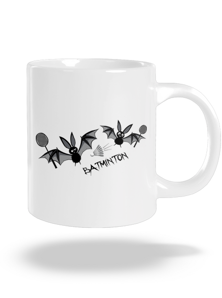 Batminton veľký hrnček White
