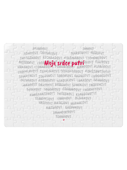 Moje srdce patrí puzzle White