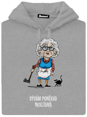 Neklidná - vlastný text pánska mikina klokanka Light Melange