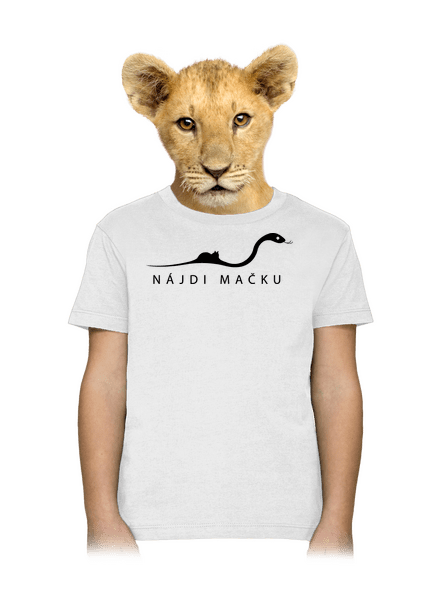 Nájdi mačku detské tričko White