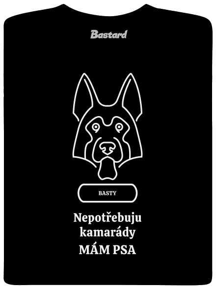 Nemôžem, mám psa pánske dlhý rukáv Black