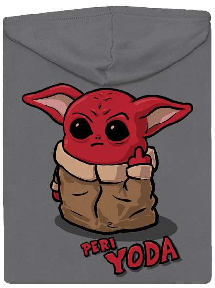 Peri Yoda dámska mikina na zips Steel Gray