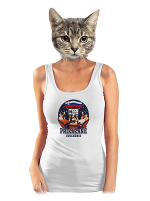 Prikázané uvoľnenie dámske tielko klasické White