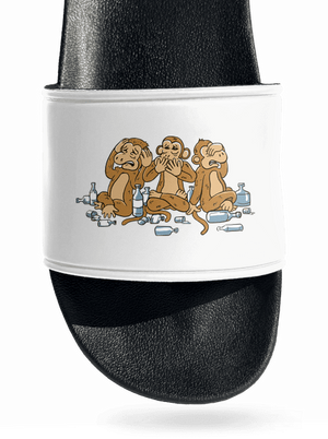 Trojnásobná opica šľapky White