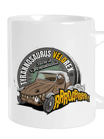 Tyrannosaurus Velorex veľký hrnček White