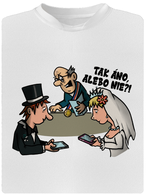 Svadobný obrad pánske športové tričko White