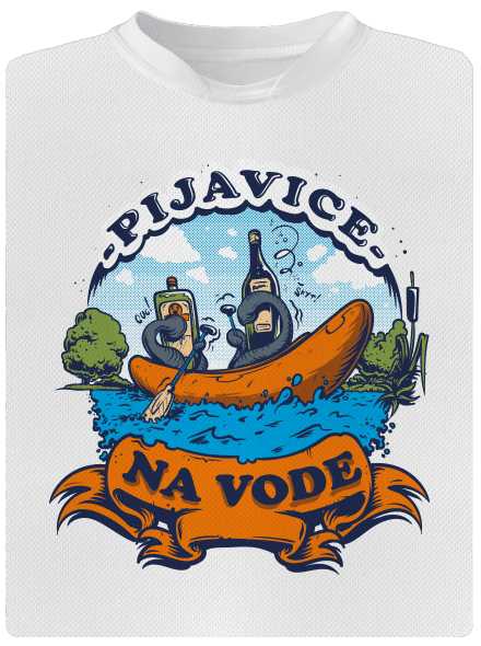 Pijavice na vode pánske športové tričko White