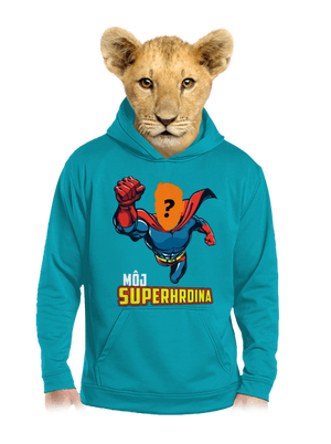 Môj superhrdina detská mikina klokanka Hawaiian Blue