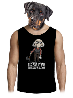 Neklidný bez piva pánske tielko Black