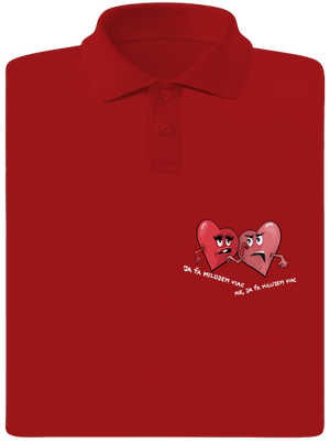 Srdiečka pánska polokošeľa Red Mal