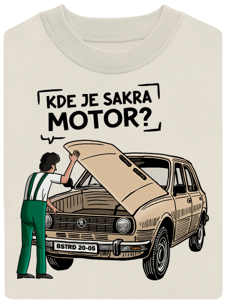 Kde je motor? unisex mikina bez kapucne Off White