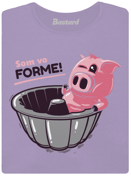 Vo forme dámske tričko s lemom Lavender