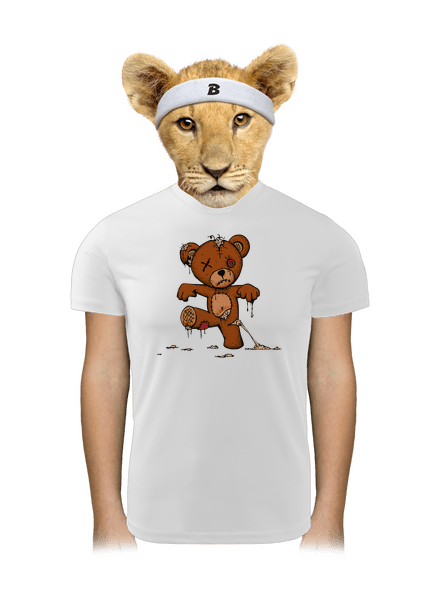 Zombie teddy detské športové tričko White