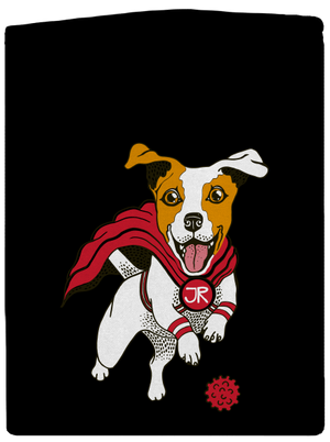 Jack Russell pánska mikina na zips Black